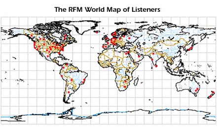 RFM World Map of Listeners